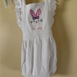 Got a Lucy?  See this White Baby Romper with Bunny Design